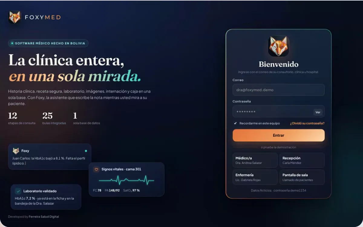 Pantalla de FoxyMed